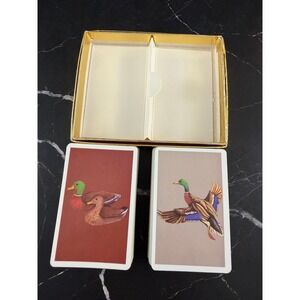 VTG Double Deck Playing Cards DUCKS Mallards Sun Capers‎ Made in USA COMPLETE!
